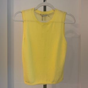 Alice + Olivia Bright Yellow Sleeveless Tank Top